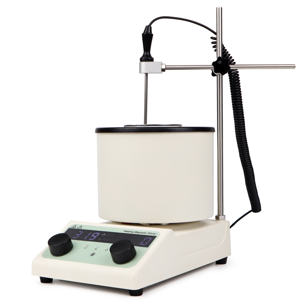 Water Bath Laboratory - อุปกรณ์ห้องปฏิบัติการ เครื่องกวนสารแม่เหล็ก 1 ลิตร แท่งกวนสาร แท่นทำความร้อนน้ำ