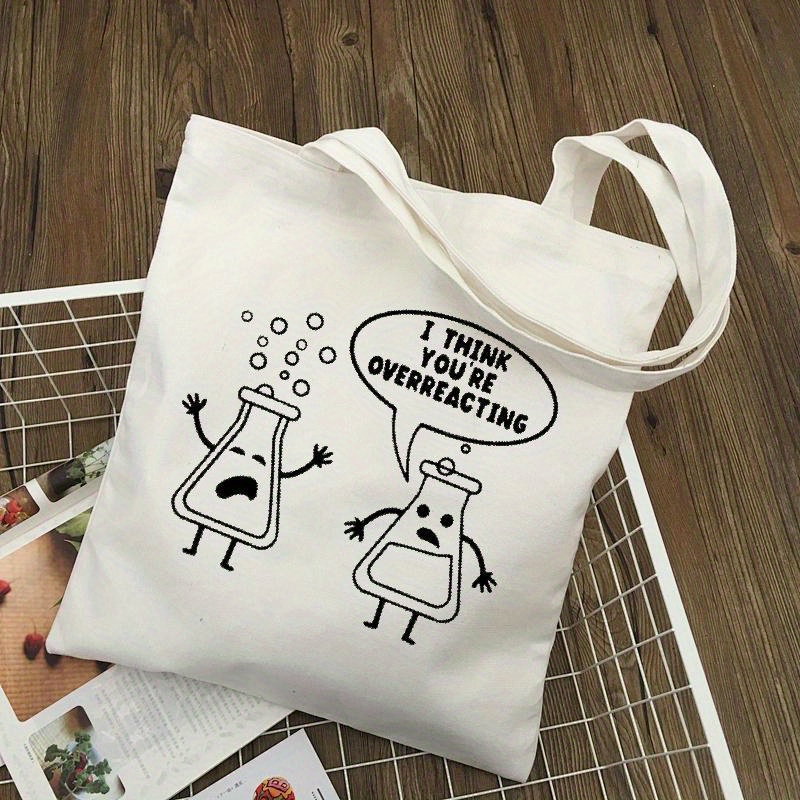 กระเป๋าผ้าแคนวาสสีขาว ลายการ์ต - Medical Lab Day บทวิจารณ์และราคา