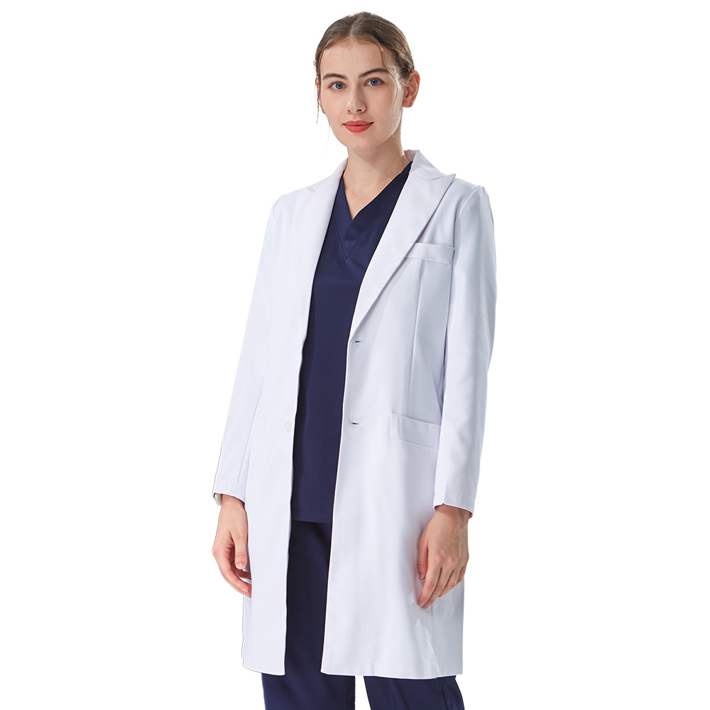 เสื้อกาวน์แพทย์สีขาว คอปก ดีไซ - Medical Lab Hospital บทวิจารณ์และราคา
