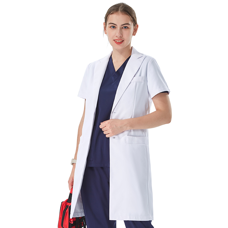 เสื้อกาวน์แพทย์สีขาว คอปก ดีไซ - Medical Lab Hospital บทวิจารณ์และราคา