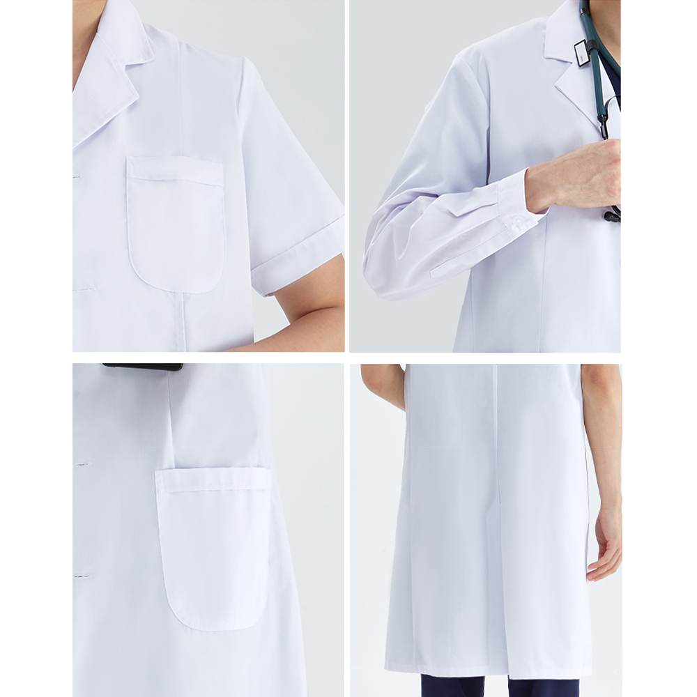 Unisex เสื้อสีขาว Lab Coat แพท - Medical Lab Hospital บทวิจารณ์และราคา